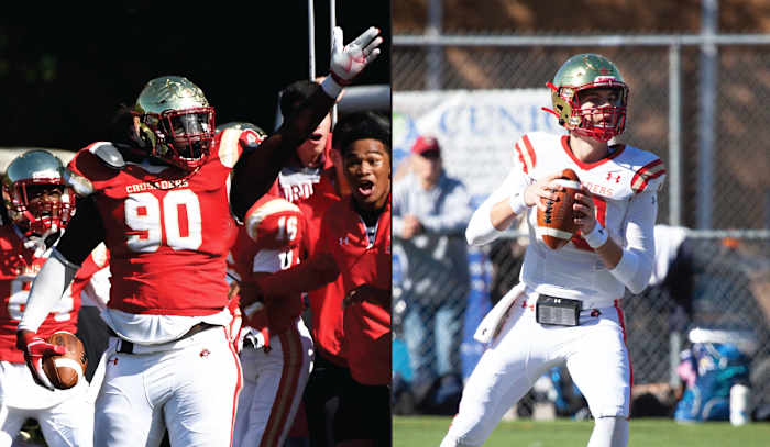 Tywone Malone and Steven Angeli from Bergen Catholic in N.J.